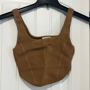 Babaton brown crop top size small